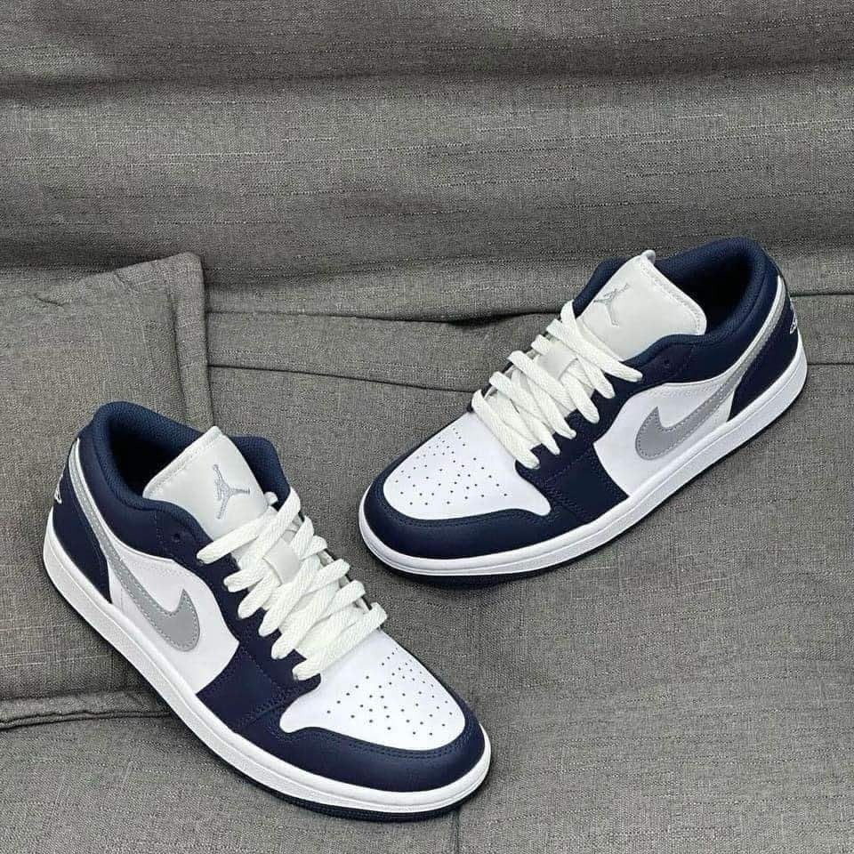 nike air jordan 1 low gs "white/blue"