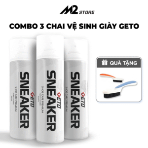 Combo 3 chai vệ sinh giày GETO dạng bọt làm sạch khử mùi hôi giày