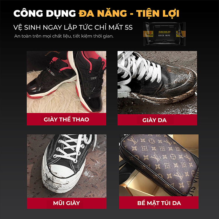 Khăn lau giày sạch nhanh Quick Wipe SNEAK3R công nghệ Oxi Aciton - Ảnh 6