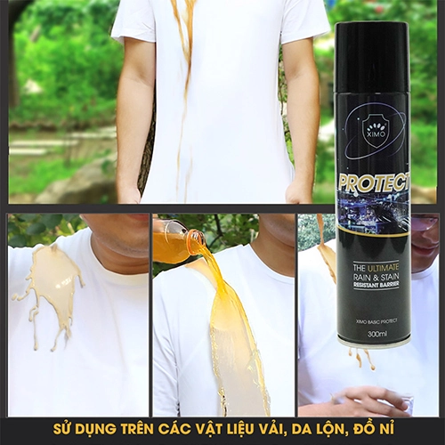 Bình xịt nano chống thấm nước, bụi bẩn cho giày túi, ví, áo da, mũ nón cao cấp XIMO (XI22) - Ảnh 6