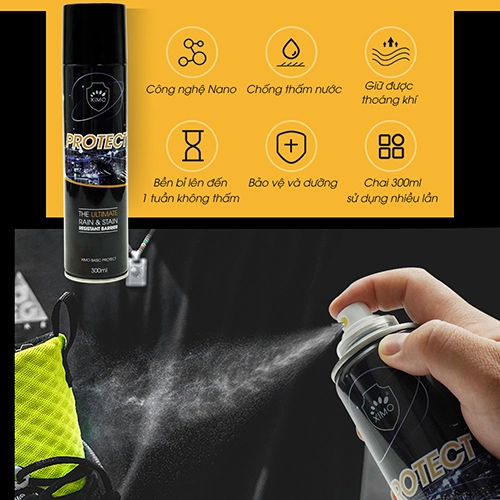 Bình xịt nano chống thấm nước, bụi bẩn cho giày túi, ví, áo da, mũ nón cao cấp XIMO (XI22) - Ảnh 7